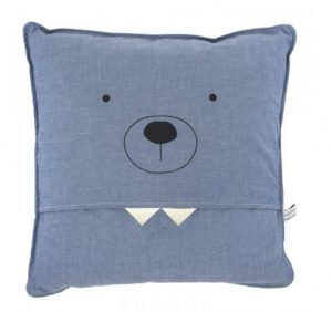 Coussin colère, Range doudou, bleu jeans