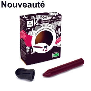 Le crayon d'assaisonnement à tailler Balsamique & framboise (BIO) est idéal avec viandes rouges, salades, fromages et desserts au chocolat. Made in France