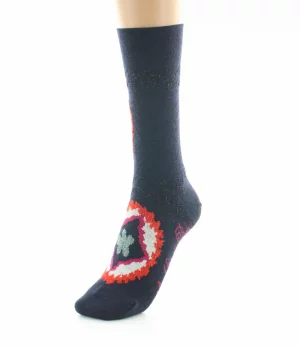 Chaussettes femme laine - BERTHE Aux Grands Pieds - cercles de feux – Image 3