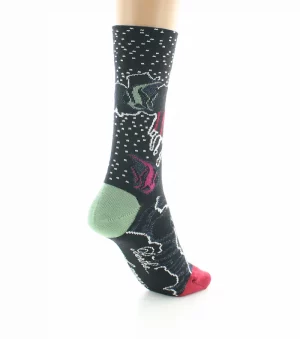 Chaussettes femme laine - BERTHE Aux Grands Pieds - poissons – Image 3